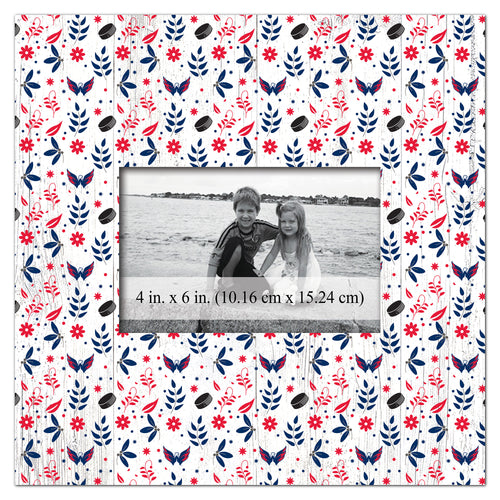 Wholesale NHL / H1004-Floral Pattern 10x10 Frame / H1004-Washington Capitals