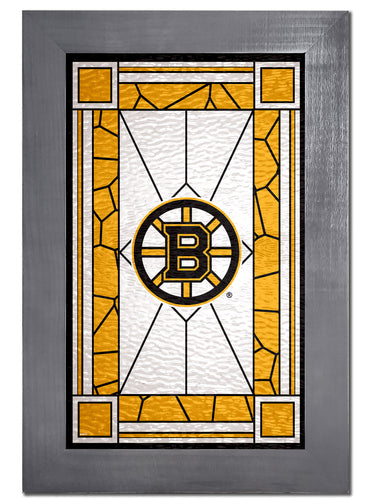 Wholesale NHL / H1017F-Stained Glass with frame / H1017-Boston Bruins