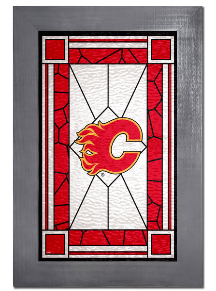 Wholesale NHL / H1017F-Stained Glass with frame / H1017-Calgary Flames