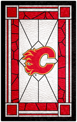 Wholesale NHL / H1017-Stained Glass 11x19 / H1017-Calgary Flames