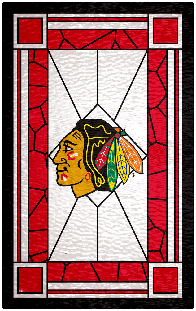 Wholesale NHL / H1017-Stained Glass 11x19 / H1017-Chicago Blackhawks