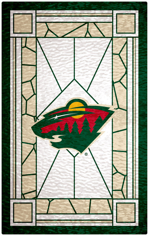 Wholesale NHL / H1017-Stained Glass 11x19 / H1017-Minnesota Wild