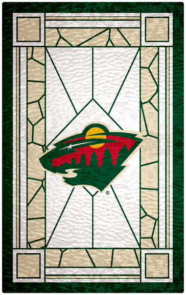Wholesale NHL / H1017-Stained Glass 11x19 / H1017-Minnesota Wild