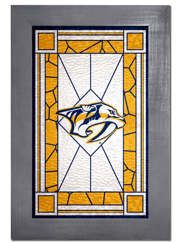 Wholesale NHL / H1017F-Stained Glass with frame / H1017-Nashville Predators