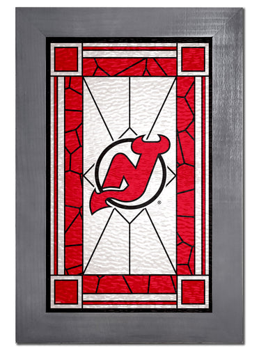 Wholesale NHL / H1017F-Stained Glass with frame / H1017-New Jersey Devils