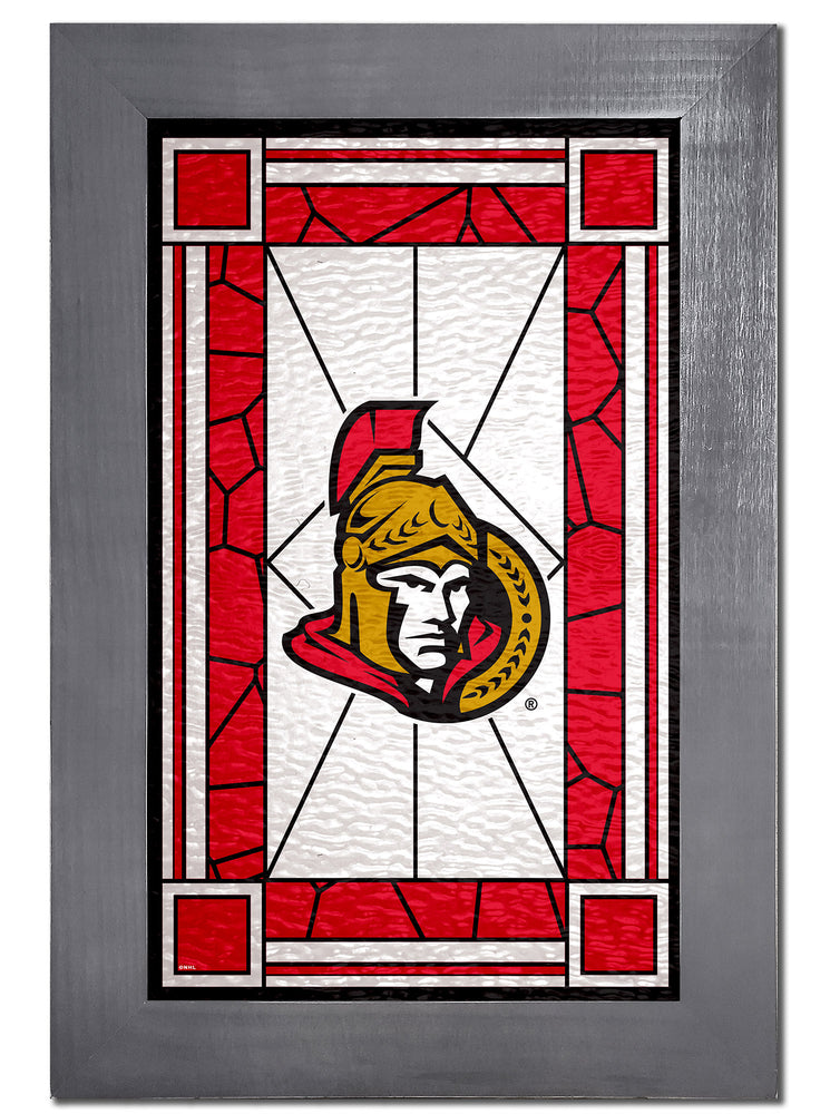 Wholesale NHL / H1017F-Stained Glass with frame / H1017-Ottawa Senators