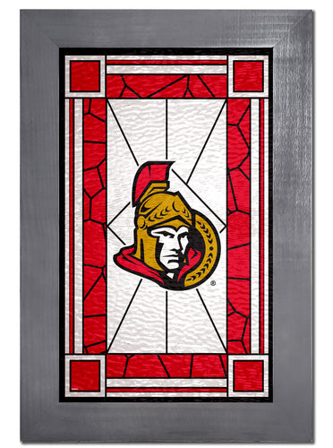 Wholesale NHL / H1017F-Stained Glass with frame / H1017-Ottawa Senators