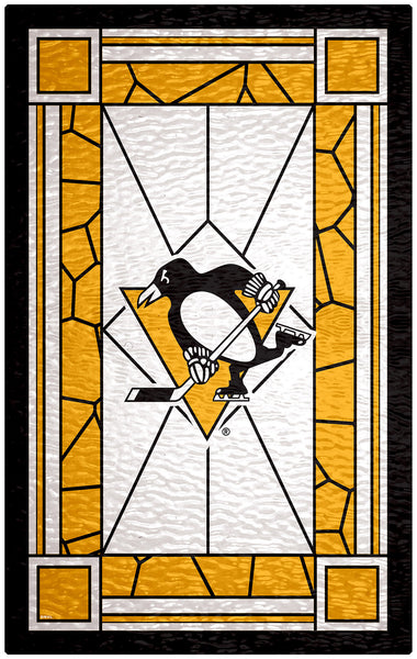 Wholesale NHL / H1017-Stained Glass 11x19 / H1017-Pittsburgh Penguins