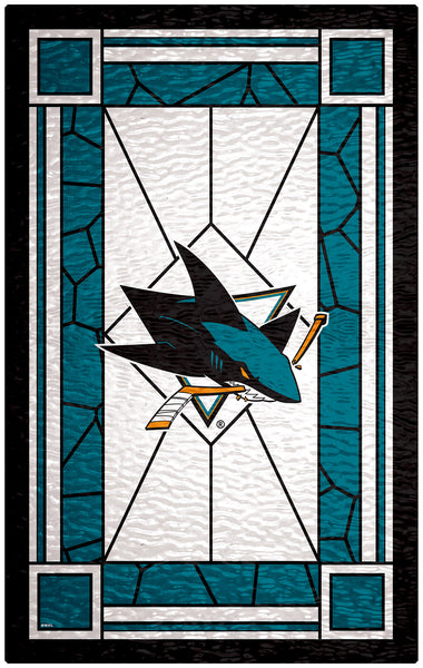 Wholesale NHL / H1017-Stained Glass 11x19 / H1017-San Jose Sharks