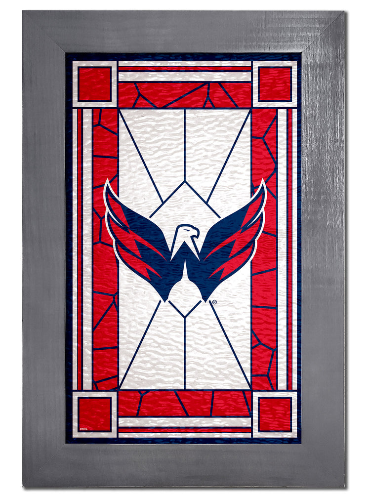 Wholesale NHL / H1017F-Stained Glass with frame / H1017-Washington Capitals