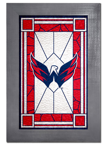 Wholesale NHL / H1017F-Stained Glass with frame / H1017-Washington Capitals