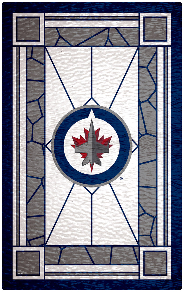 Wholesale NHL / H1017-Stained Glass 11x19 / H1017-Winnipeg Jets