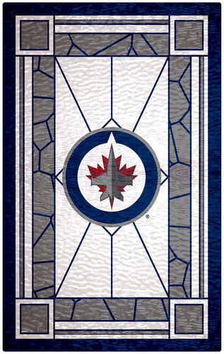 Wholesale NHL / H1017-Stained Glass 11x19 / H1017-Winnipeg Jets