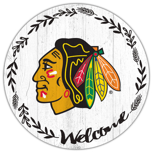 Wholesale NHL / H1019-Welcome 12in Circle / H1019-Chicago Blackhawks