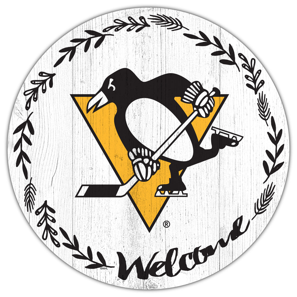 Wholesale NHL / H1019-Welcome 12in Circle / H1019-Pittsburgh Penguins