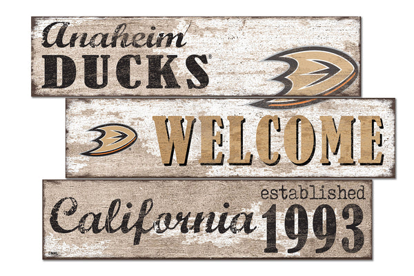 Wholesale NHL / H1027-Welcome 3 Plank / H1027-Anaheim Ducks