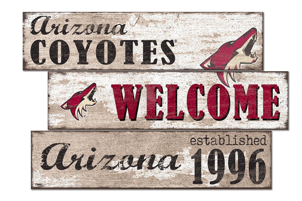 Wholesale NHL / H1027-Welcome 3 Plank / H1027-Arizona Coyotes