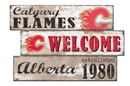 Wholesale NHL / H1027-Welcome 3 Plank / H1027-Calgary Flames