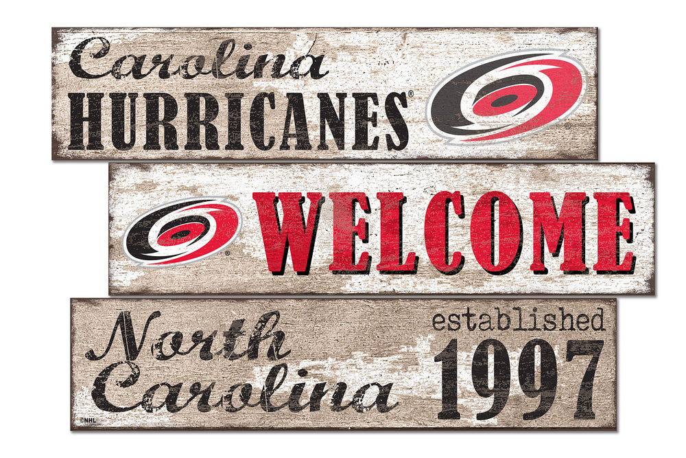 Wholesale NHL / H1027-Welcome 3 Plank / H1027-Carolina Hurricanes