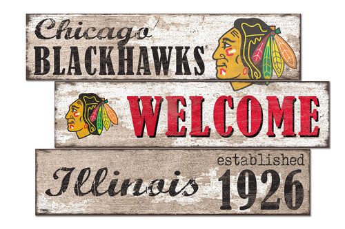 Wholesale NHL / H1027-Welcome 3 Plank / H1027-Chicago Blackhawks