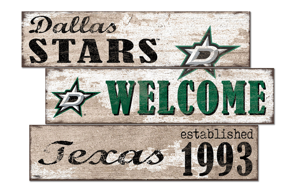 Wholesale NHL / H1027-Welcome 3 Plank / H1027-Dallas Stars