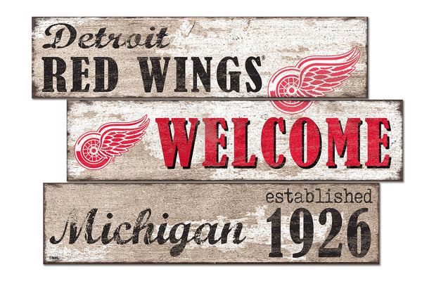 Wholesale NHL / H1027-Welcome 3 Plank / H1027-Detroit Red Wings