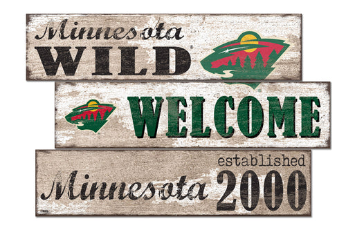 Wholesale NHL / H1027-Welcome 3 Plank / H1027-Minnesota Wild