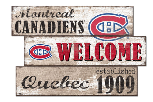 Wholesale NHL / H1027-Welcome 3 Plank / H1027-Montreal Canadiens