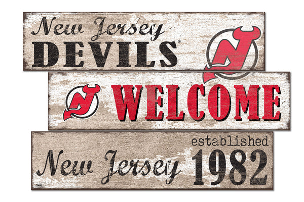 Wholesale NHL / H1027-Welcome 3 Plank / H1027-New Jersey Devils