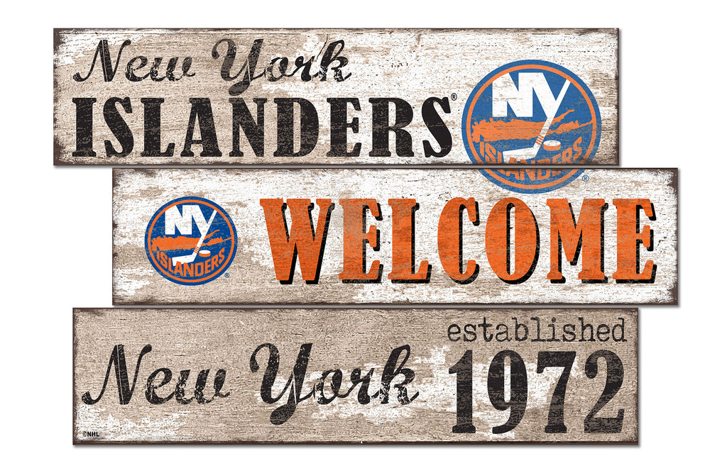 Wholesale NHL / H1027-Welcome 3 Plank / H1027-New York Islanders