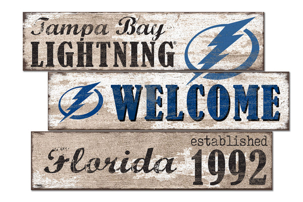 Wholesale NHL / H1027-Welcome 3 Plank / H1027-Tampa Bay Lightning