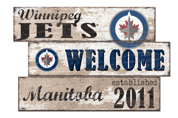 Wholesale NHL / H1027-Welcome 3 Plank / H1027-Winnipeg Jets