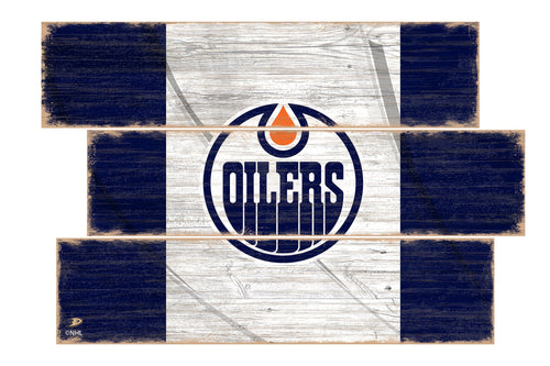 Wholesale NHL / H1028-Flag 3 Plank / H1028-Edmonton Oilers