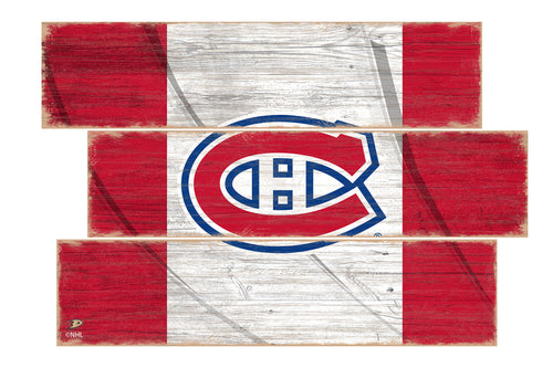 Wholesale NHL / H1028-Flag 3 Plank / H1028-Montreal Canadiens