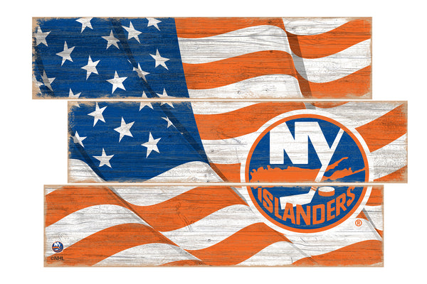 Wholesale NHL / H1028-Flag 3 Plank / H1028-New York Islanders