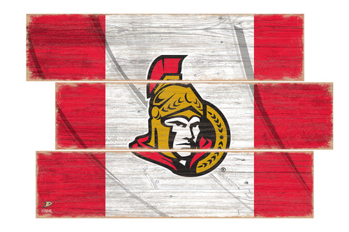 Wholesale NHL / H1028-Flag 3 Plank / H1028-Ottawa Senators