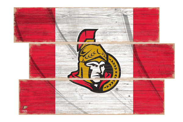 Wholesale NHL / H1028-Flag 3 Plank / H1028-Ottawa Senators