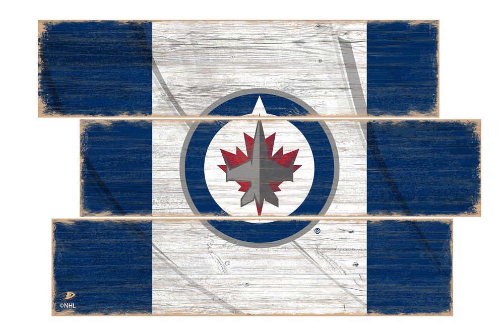 Wholesale NHL / H1028-Flag 3 Plank / H1028-Winnipeg Jets