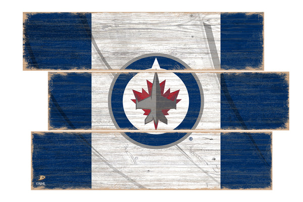 Wholesale NHL / H1028-Flag 3 Plank / H1028-Winnipeg Jets