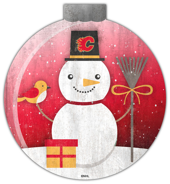 Wholesale NHL / H1031-Snow Globe 12in Wall Art / H1031-Calgary Flames