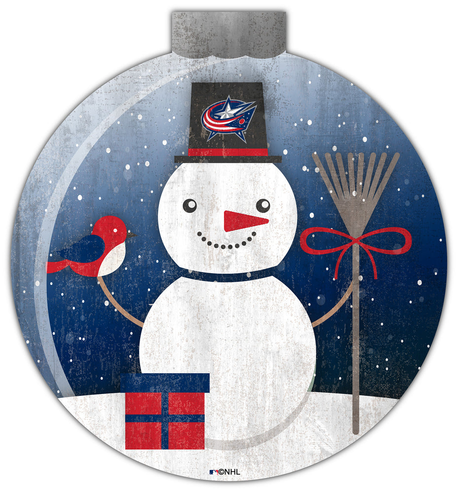 Wholesale NHL / H1031-Snow Globe 12in Wall Art / H1031-Columbus Blue Jackets