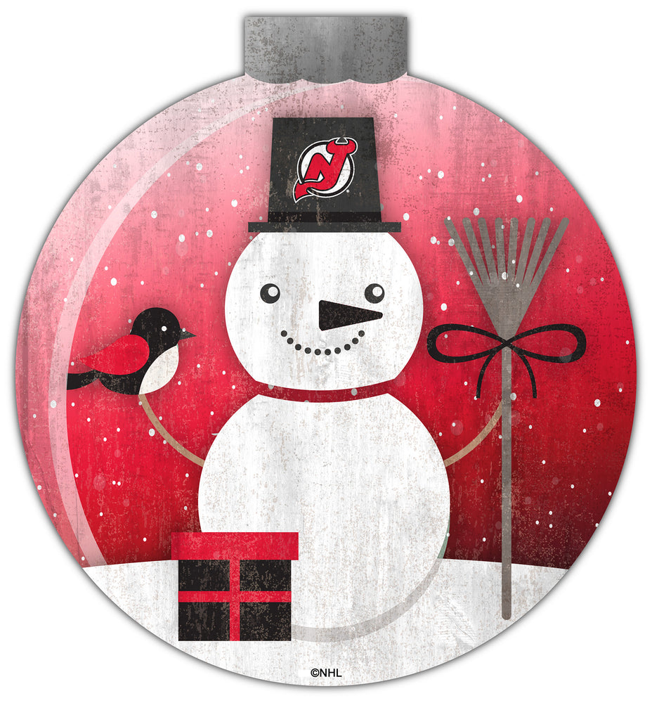 Wholesale NHL / H1031-Snow Globe 12in Wall Art / H1031-New Jersey Devils