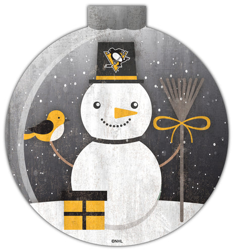 Wholesale NHL / H1031-Snow Globe 12in Wall Art / H1031-Pittsburgh Penguins