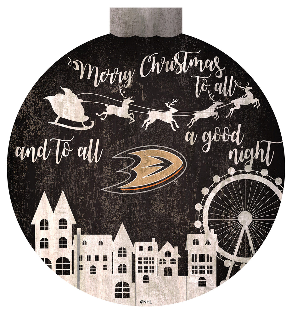 Wholesale NHL / H1033-Santa Village 12 in Wall Art / H1033-Anaheim Ducks