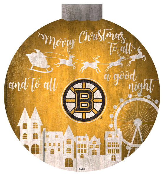 Wholesale NHL / H1033-Santa Village 12 in Wall Art / H1033-Boston Bruins