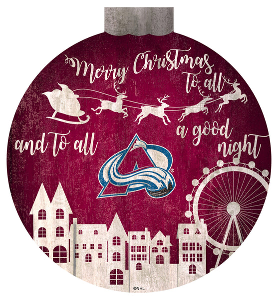 Wholesale NHL / H1033-Santa Village 12 in Wall Art / H1033-Colorado Avalanche