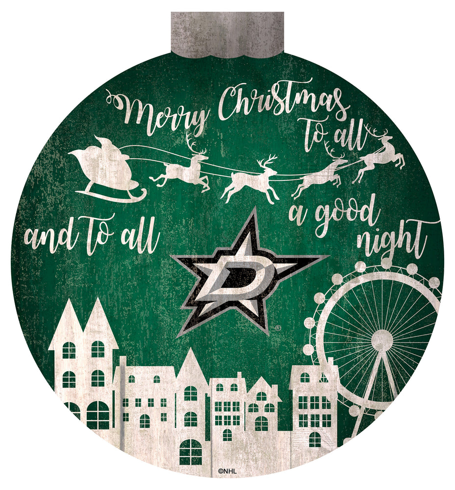 Wholesale NHL / H1033-Santa Village 12 in Wall Art / H1033-Dallas Stars