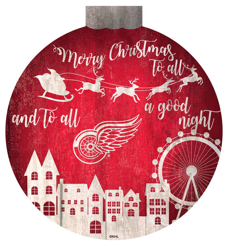 Wholesale NHL / H1033-Santa Village 12 in Wall Art / H1033-Detroit Red Wings