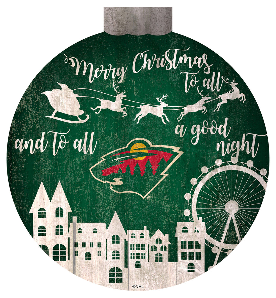 Wholesale NHL / H1033-Santa Village 12 in Wall Art / H1033-Minnesota Wild