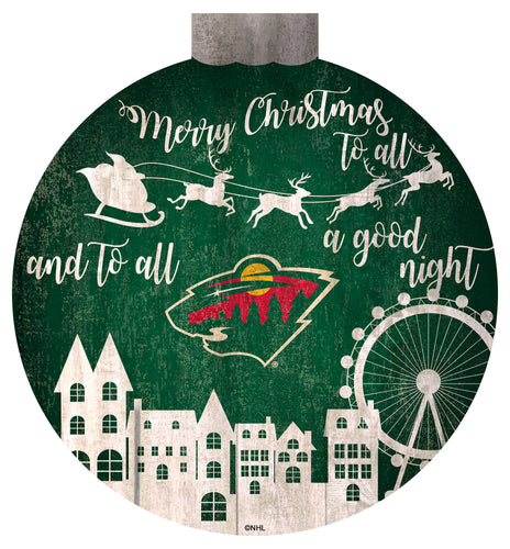 Wholesale NHL / H1033-Santa Village 12 in Wall Art / H1033-Minnesota Wild